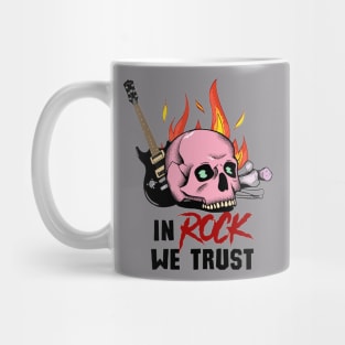 In rock we trust skull design Mug